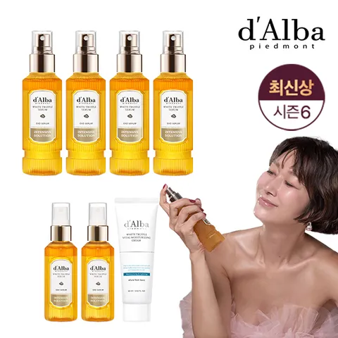 [달바 d'Alba] 최신상 엑소 화이트트러플 세럼6통+ 바이탈 모이스처라이징 크림(튜브형)