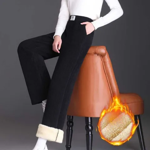 융털기모 여성 코듀로이 허리밴딩팬츠 겨울 한파 보온 여성겨울바지 편한바지