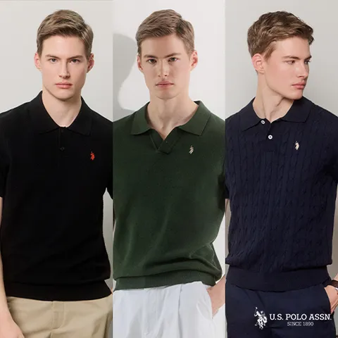 1-2. [앱1만][U.S POLO ASSN.] 26SS 썸머 코튼 반팔니트 3종 남성