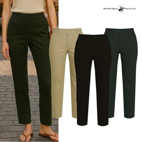 [비버리힐스폴로클럽] 여성 베이직 썸머 밴딩 팬츠 3종세트
