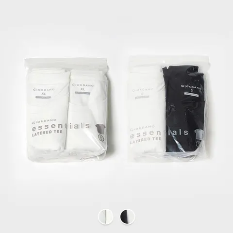 [지오다노] 021541 레이어드 반팔 티셔츠 2pcs