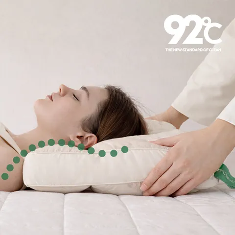92도씨 목편한 경추 양모베개 2개세트 (베개2개+커버2개)