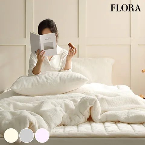 버니 10mm 밍크 극세사 차렵이불 단품 및 베개세트 SS/Q