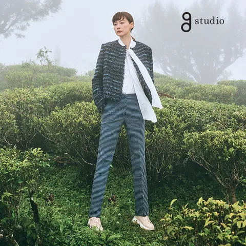 6. 지스튜디오 25SS 폴카 도트 자카드팬츠