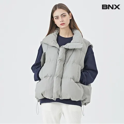 정상가119,000 | 빅 넥 베이직 캐쥬얼 패딩 베스트 (BT4VT006L0)