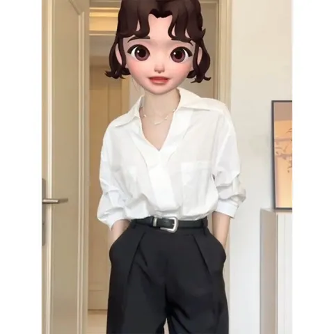 [브리치] 제로투올샵 / 여성 반팔 V넥 흰색 셔츠 여성셔츠 화이트