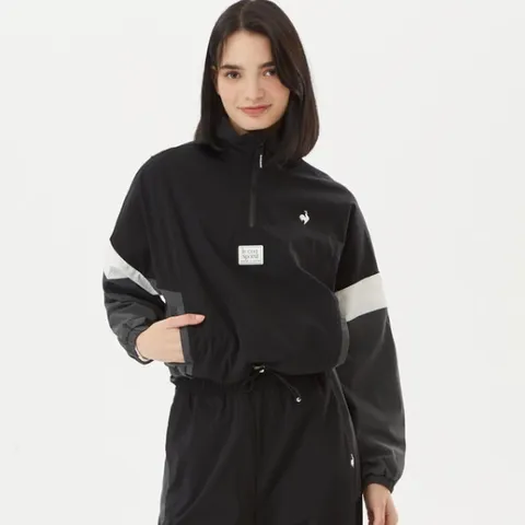르꼬끄 [택가 179000원]르꼬끄 우먼스 컬러블럭 바람막이 아노락 QO322OJK81_BLK