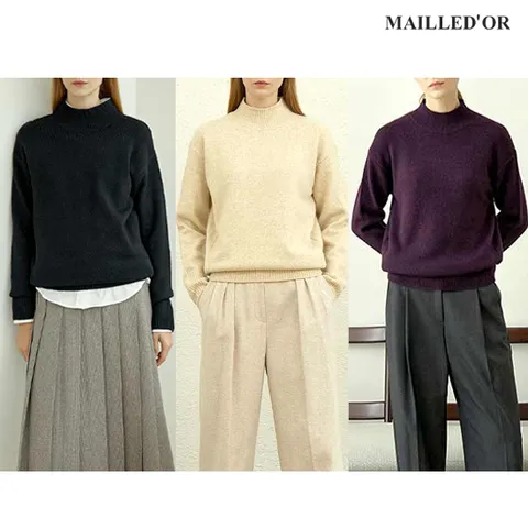 [홈쇼핑인기]마예도르 캐시 터틀넥 니트 1종