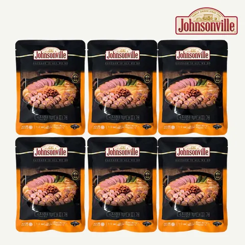 쟌슨빌 뉴 더진한 부대찌개 500g 6팩 + 라면사리 6팩