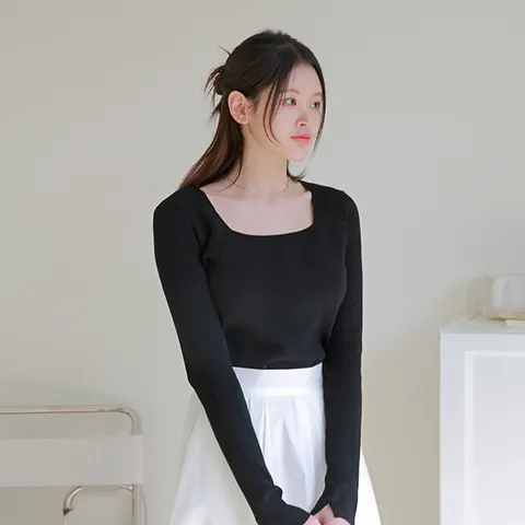 [최초가 79,900원][르포엠]에테르 소프트 스퀘어넥 니트 3종세트