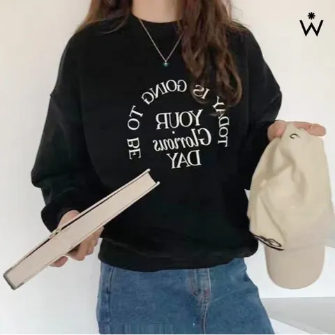 라운드넥 루즈핏 레터링 캐쥬얼 긴팔 맨투맨 (WIBATS033)