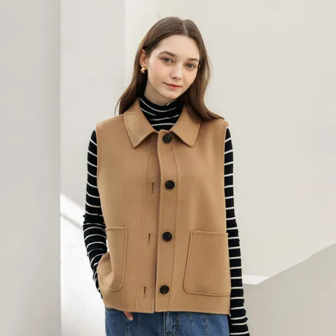 [최초가 105000원] [55~88] 카라넥 핸드메이드 울 블렌드 베스트 (이너/아우터)