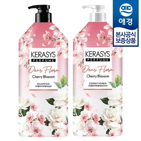 [애경] 케라시스 디어플로라 체리블라썸 샴푸/린스 1.5L x2개
