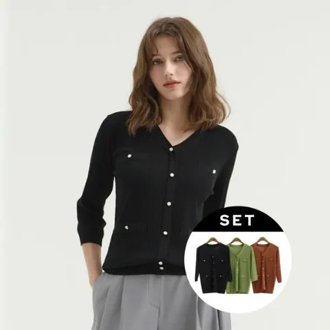 [스몰 SIZE] 지베르니 골지니트 풀오버 3종 (G07-3)