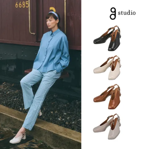 [지스튜디오] 스퀘어토 슬링백