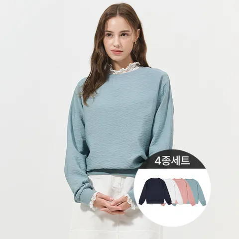 실키맨투맨티셔츠4종세트