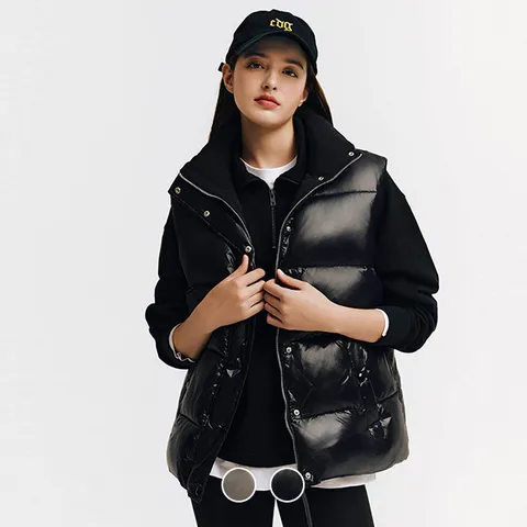 [지오다노] 374909 여 오버사이즈 패딩 베스트