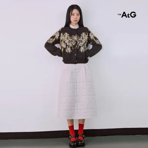 1-4.더엣지 25FW 메종 퀼팅 스커트