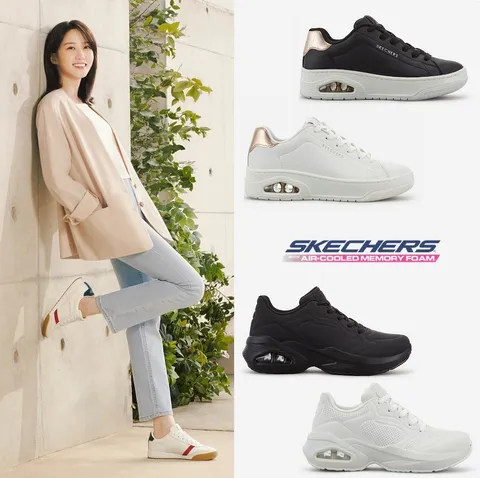 스케쳐스 에어쿠션 키높이 워킹 스니커즈 SC0WFCEX221_P