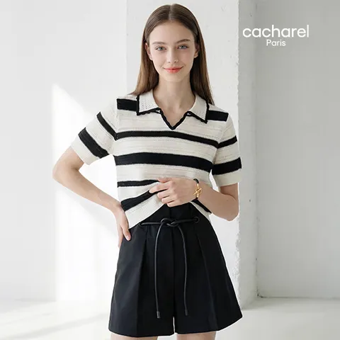 [온플] 까사렐 26S/S 스캘럽 포인트 반팔 풀오버 3종