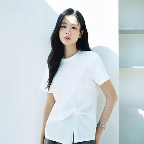 1.1[최초가89,900원]셀렙샵 에디션 26SS 트윈 실켓 ELS 코튼 티블라우스 3종