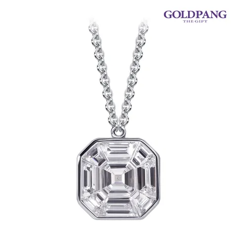 [골드팡]18k 어썸옥타곤 2캐럿 천연 다이아몬드 목걸이