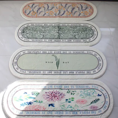 플라워 패턴 극세사 주방매트 씽크대 설겆이 발매트 씽크대발매트 주방인테리어