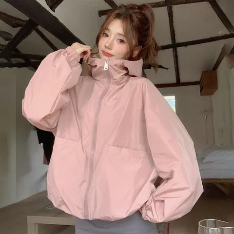 가을 안감 러블리 비치 매쉬 점퍼 여름 수영복 잠바 집업 자켓 바람막이 은창]후드 봄