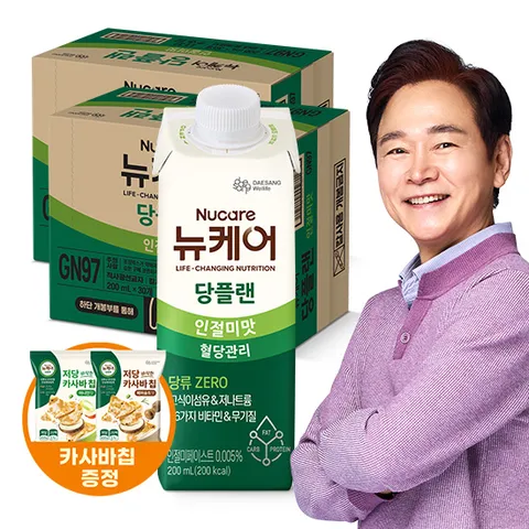 (카사바칩 1박스 gift) 뉴케어 당플랜 인절미맛 (200mlx24팩) 2박스