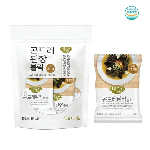 바로먹쿡 즉석국 곤드레된장국 18g x 5개