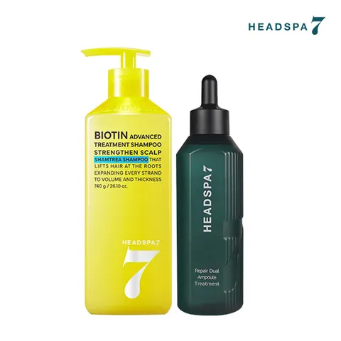 헤드스파7 비오틴 샴트리샴푸 740g + 리페어 듀얼앰플 트리트먼트 230ml