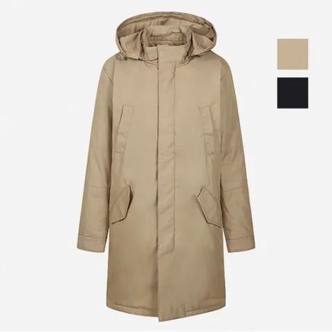 공용 후드 탈부착 롱패딩 점퍼