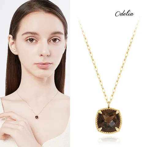 [ODELIA]18K 천연연수정1.5캐럿 목걸이