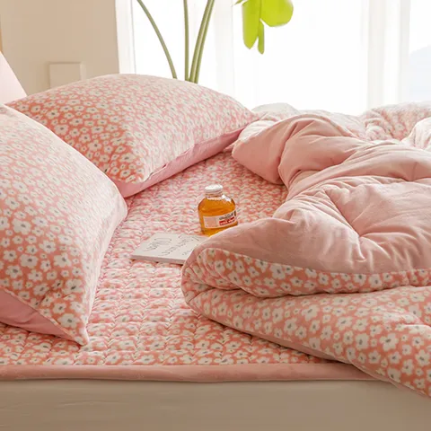 플라워 이불+베개커버 Q (베개솜포함)