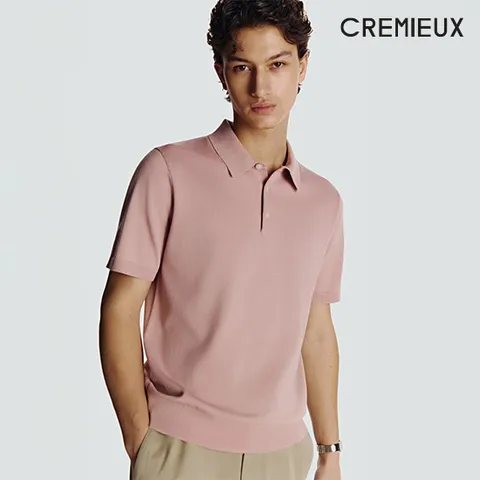 다니엘크레뮤 26SS 워셔블 수피마 코튼 100% 카라 니트