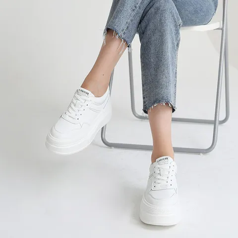 [브리치] 파라노말샵 / 통굽 키높이 천연가죽 스니커즈 운동화굽9cm 파라