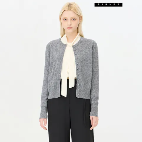 시슬리 캐시미어 버튼 업 니트 가디건 SAKCC2561
