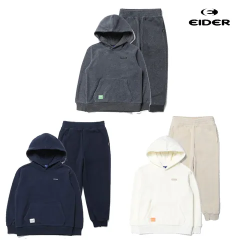 아이더 키즈 베이직 플리스 후드 상하의 세트 JUW21265