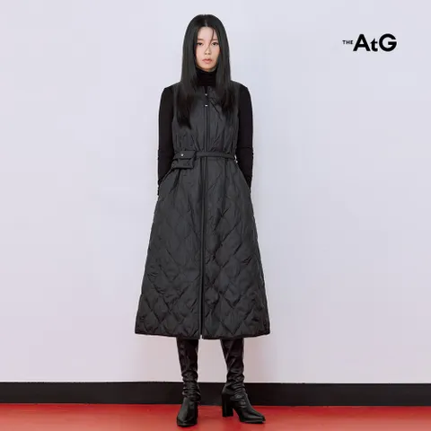 1-1.더엣지 25FW 미나르디 구스 퀼팅 원피스