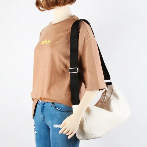 네쥬 스퀘어 와이드스트랩 크로스백 숄더백