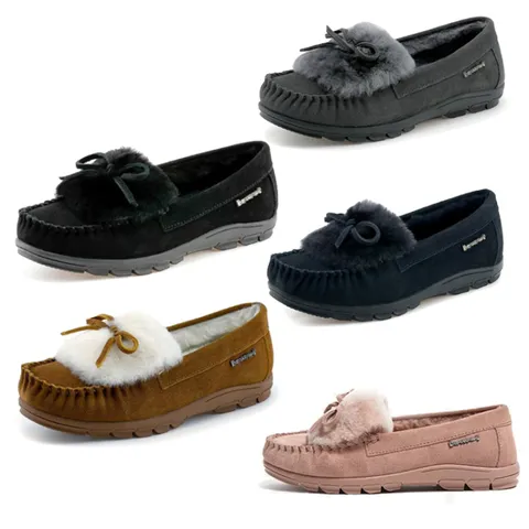 [롯데백화점][베어파우(슈즈)]EMILY 여성 양털모카신 겨울 로퍼 양모 슈즈 5종택1 K3888