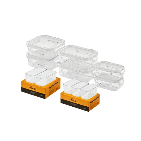 [소용량세트/화이트] 고트만 네오 크리스탈 트라이탄 밀폐용기 총 8P