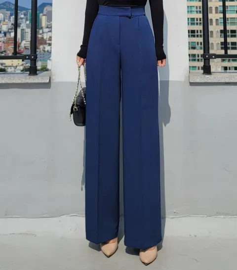 여성 피터 와이드 팬츠 통바지 정장바지 모임룩 하객룩 오피스룩