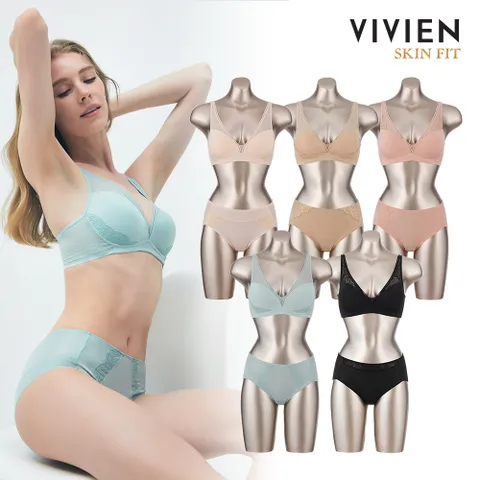 비비안 라이크라 더블 리프팅 노와이어 브라팬티세트 5세트