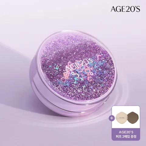 [에이지투웨니스] 뉴오리지널 에센스 커버팩트 샤이닝드롭에디션(퍼플케이스1+리필3) (SPF50+ PA+++)