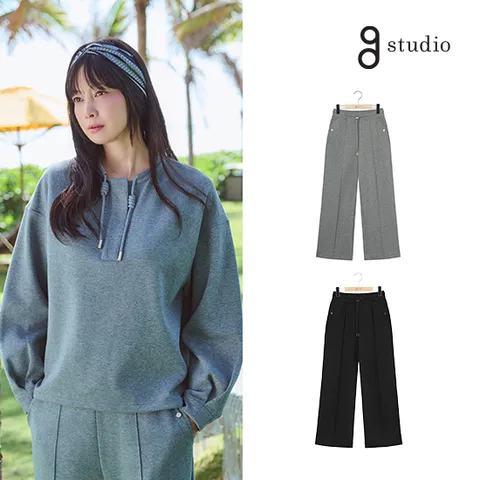 2-2. 지스튜디오 26SS 이집트 GIZA 코튼100 더블져지 팬츠