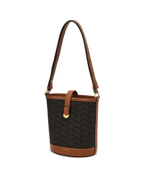 [쇼핑백증정]V장식 포인트 로젤라 칠링 패턴 버킷형 숄더백 JABA4E301W2