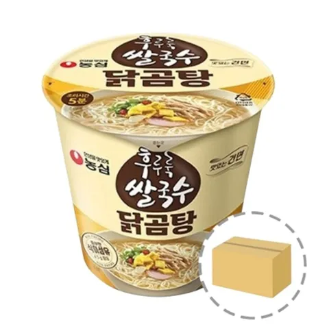 농심 후루룩쌀국수 닭곰탕 1BOX (12컵) 후루룩쌀국수 쌀국수닭곰탕맛 후루룩쌀국수닭곰탕