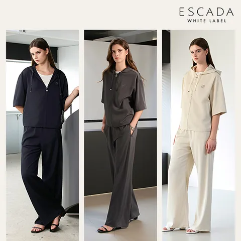 4. [상시가 239,000원]에스까다 화이트라벨 26SS 썸머 샤이닝 셋업 SET (후디집업+팬츠)