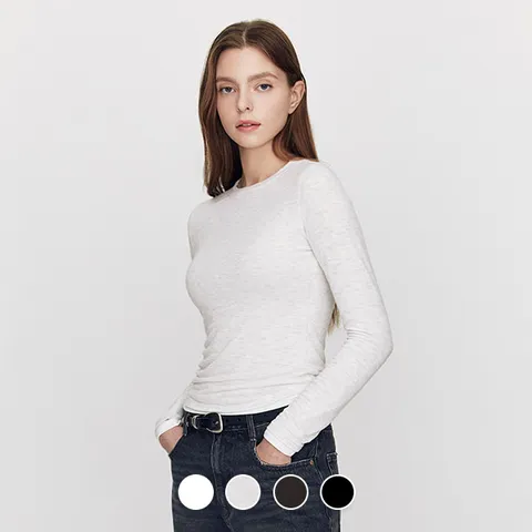 [지오다노] 325902 여 시어 레이어드 긴팔티